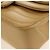 CHANEL Bolsa de Ombro com Corrente em Pele de Cordeiro Bege Ouro CC Auth 182904SAV Dourado - vista 14