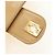 CHANEL Bolsa de Ombro com Corrente em Pele de Cordeiro Bege Ouro CC Auth 182904SAV Dourado - vista 19