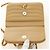 CHANEL Bolsa de Ombro com Corrente em Pele de Cordeiro Bege Ouro CC Auth 182904SAV Dourado - vista 24