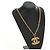 Collana CHANEL CC metallizzata Gold Tone CC Auth am11747SAM - vista 18