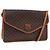Céline Borsa a Spalla CELINE Macadam Canvas PVC Pelle Marrone Oro Auth 183962 D'oro