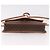 Céline Borsa a Spalla CELINE Macadam Canvas PVC Pelle Marrone Oro Auth 183962 D'oro - vista 5