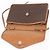 Céline Borsa a Spalla CELINE Macadam Canvas PVC Pelle Marrone Oro Auth 183962 D'oro - vista 9