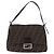 FENDI Zucca Canvas Mamma Baguette Shoulder Bag Black Brown Auth am11778V Marrone Nero - vista 13