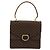Céline Borsa CELINE Macadam Canvas PVC Pelle Marrone Oro Auth 182108 D'oro - vista 13