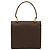 Céline Borsa CELINE Macadam Canvas PVC Pelle Marrone Oro Auth 182108 D'oro - vista 2