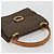 Céline Borsa CELINE Macadam Canvas PVC Pelle Marrone Oro Auth 182108 D'oro - vista 6