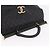 Borsa CHANEL Matelasse in pelle di agnello nera e oro CC Auth 183326A Nero D'oro - vista 6
