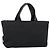 Borsa PRADA in tela nero argento Auth bs35438