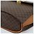 Céline Borsa a tracolla circolare CELINE Macadam Canvas PVC Pelle Marrone Oro Auth 183857A D'oro - vista 14