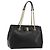 Bolso de hombro Salvatore Ferragamo Vala Chain de cuero negro y dorado Auth ka4612V