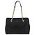 Bolso de hombro Salvatore Ferragamo Vala Chain de cuero negro y dorado Auth ka4612V - vista 2