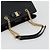 Bolso de hombro Salvatore Ferragamo Vala Chain de cuero negro y dorado Auth ka4612V - vista 7