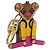 LOUIS VUITTON Monogram Porte Cles Christmas Teddy Bear Charm M63758 Auth 182940M Monogramma