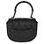 Timeless Chanel Black Quilted Lambskin CC Half Moon Top Handle Flap Nero - vista 2