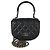 Timeless Chanel Black Quilted Lambskin CC Half Moon Top Handle Flap Nero - vista 8
