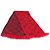 Sciarpa Louis Vuitton Red Monogram Wool Logomania con frange