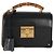 Borsa a tracolla Gucci Black Azalea in pelle di vitello piccola con lucchetto e bambù Nero