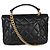 Timeless Borsa Chanel Black Quilted Lambskin Top Handle Envelope Flap Bag Nero - vista 2