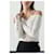Autre Marque Monique White Ribbed Knit Cold Shoulder Cardigan  - view 6