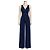 Mono Jenny Packham azul marino con cinturón adornado Azul oscuro