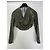 Autre Marque Camila Coelho Completo Gonna e Crop Top in Paillettes Verde - vista 6