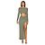 Autre Marque Camila Coelho Completo Gonna e Crop Top in Paillettes Verde - vista 9