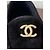 Mocassini Chanel in velluto nero con logo CC - vista 5