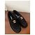 Mocassini Chanel in velluto nero con logo CC - vista 6