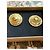 Autre Marque Goldfarbene runde Stecker-Ohrringe Golden - Ansicht 2