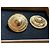 Autre Marque Goldfarbene runde Stecker-Ohrringe Golden - Ansicht 6