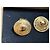 Autre Marque Goldfarbene runde Stecker-Ohrringe Golden - Ansicht 7