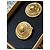 Autre Marque Goldfarbene runde Stecker-Ohrringe Golden - Ansicht 9