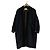 Autre Marque Abrigo oversize largo Momoni negro de lino y viscosa