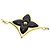 Bracciale Louis Vuitton Brassle Star Blossom Onyx 1P Diamond Nero D'oro - vista 6