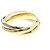 Anello Cartier Trinity in oro 18K rosa bianco e giallo D'oro - vista 3