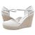 Calvin Klein Jeans Sandali espadrilles con zeppa in tela bianca Bianco