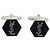 Yves Saint Laurent Saint Laurent YSL Gemelli esagonali argentati Argento