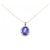 Autre Marque Collana in Tanzanite e Diamanti Au750 Rosa