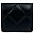 Chanel Matelassé Coco Mark Lammfell Tri-fold Wallet Schwarz - Ansicht 2
