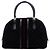Borsa Dome Gucci Black GG Suede Web Nero