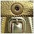 Borsa in paglia beige e oro Prada D'oro - vista 7