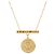 Autre Marque Collar chapado en oro con colgante de moneda y barra martillada Dorado