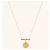 Autre Marque Collar chapado en oro con colgante de moneda y barra martillada Dorado - vista 2