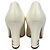 Timeless Stilettos Chanel CC de punta fina en piel blanca Blanco - vista 3