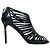 Timeless Sandali con tacco Chanel CC in pelle nera Nero