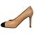 Timeless Décolleté Chanel Cap Toe in pelle beige - vista 4