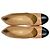 Timeless Décolleté Chanel Cap Toe in pelle beige - vista 5