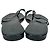 Aeyde Square-Toe Thong Slide Flat Sandals in Black Leather - view 3