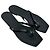 Aeyde Square-Toe Thong Slide Flat Sandals in Black Leather - view 6